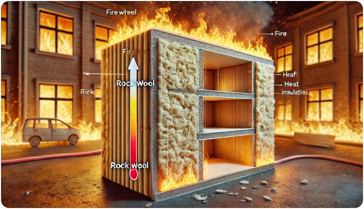 Rock Wool Boards ໃນການອອກແບບອາຄານທີ່ທົນທານຕໍ່ໄຟ